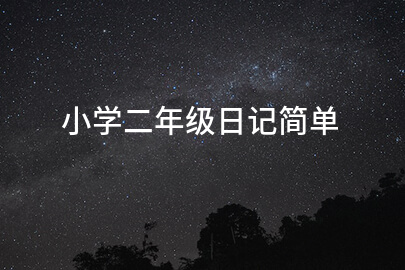 小學二年級日記簡單