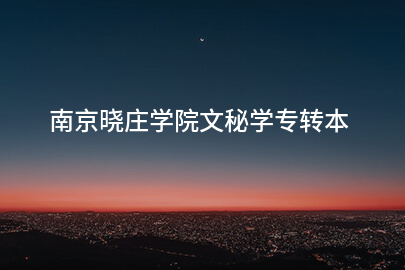 南京晓庄学院文秘学专转本