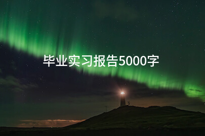 毕业实习报告5000字