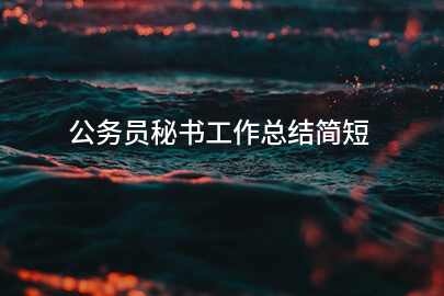 公务员秘书工作总结简短