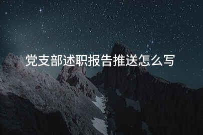 党支部述职报告推送怎么写