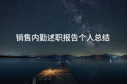 销售内勤述职报告个人总结