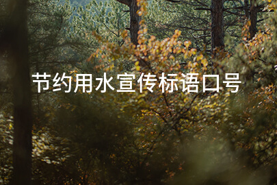 节约用水宣传标语口号