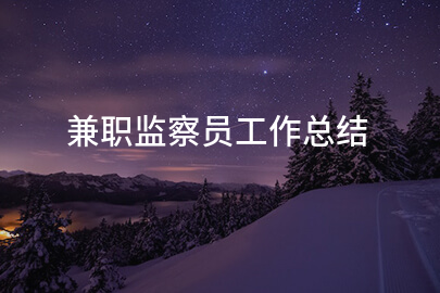 兼职监察员工作总结