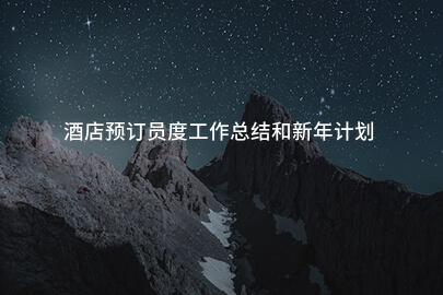 酒店预订员度工作总结和新年计划