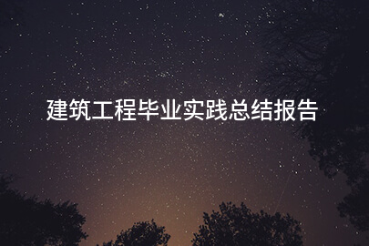 建筑工程毕业实践总结报告