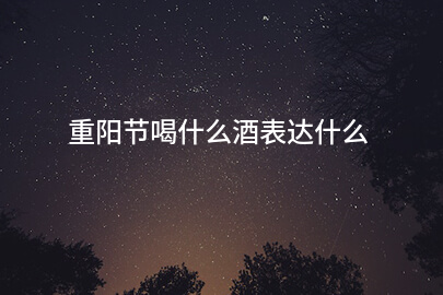 重阳节喝什么酒表达什么