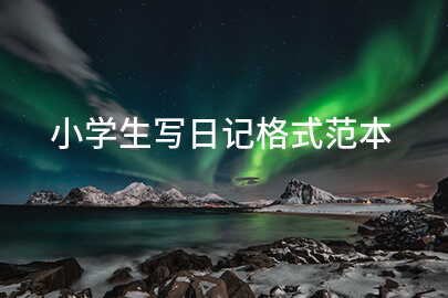 小學生寫日記格式范本