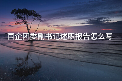 国企团委副书记述职报告怎么写