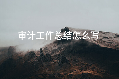 审计工作总结怎么写