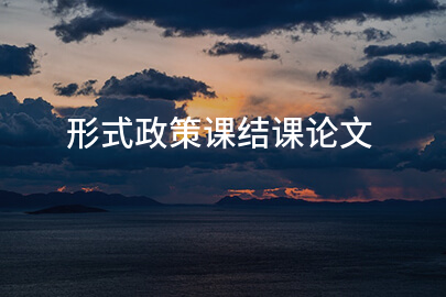 形式政策课结课论文