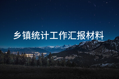乡镇统计工作汇报材料