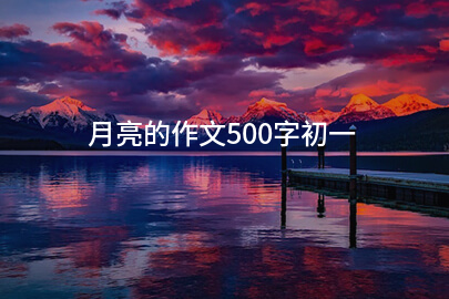 月亮的作文500字初一