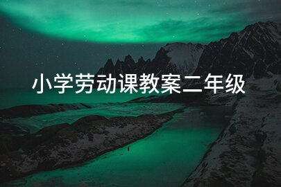 小学劳动课教案二年级