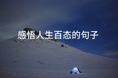 感悟人生百态的句子
