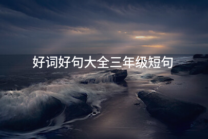 好词好句大全三年级短句