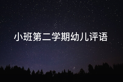 小班第二学期幼儿评语
