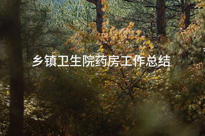 乡镇卫生院药房工作总结