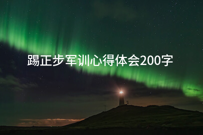 踢正步军训心得体会200字