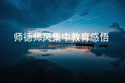 师德师风集中教育感悟