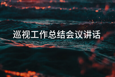 巡视工作总结会议讲话