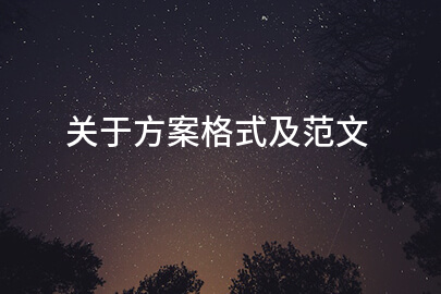 关于方案格式及范文