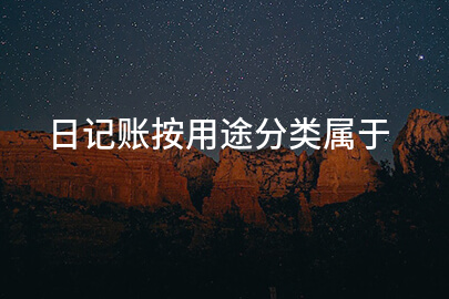 日记账按用途分类属于