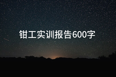 钳工实训报告600字