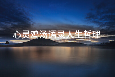 心灵鸡汤语录人生哲理