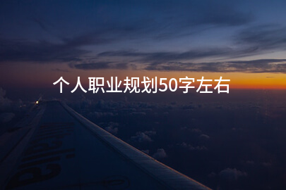 个人职业规划50字左右