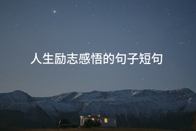 人生励志感悟的句子短句