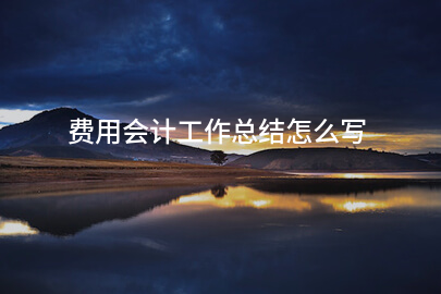 费用会计工作总结怎么写