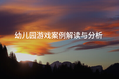 幼儿园游戏案例解读与分析