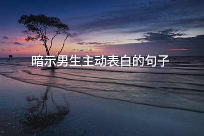 暗示男生主动表白的句子