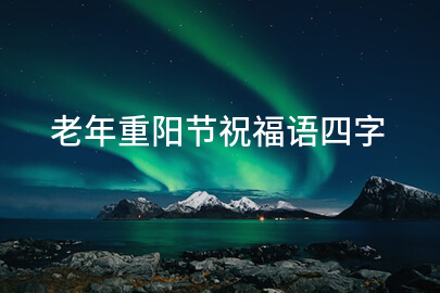老年重阳节祝福语四字