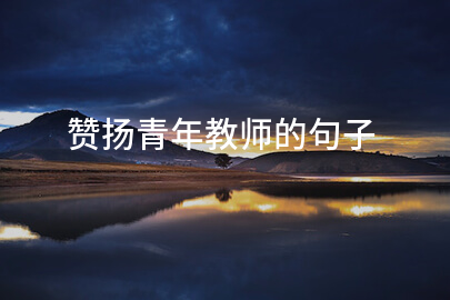 赞扬青年教师的句子