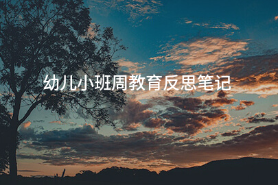 幼儿小班周教育反思笔记