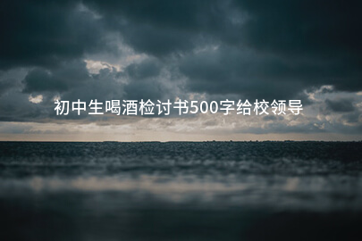 初中生喝酒检讨书500字给校领导
