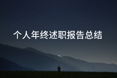 个人年终述职报告总结