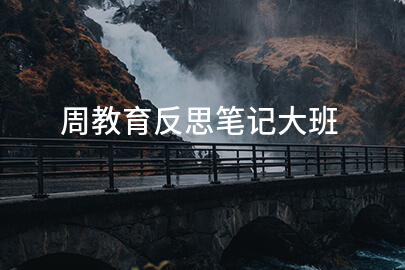 周教育反思笔记大班