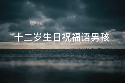 十二岁生日祝福语男孩