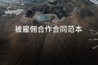 被雇佣合作合同范本