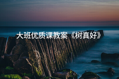 大班优质课教案《树真好》