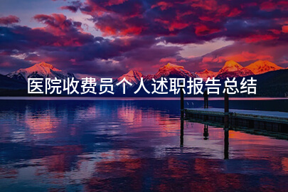 医院收费员个人述职报告总结