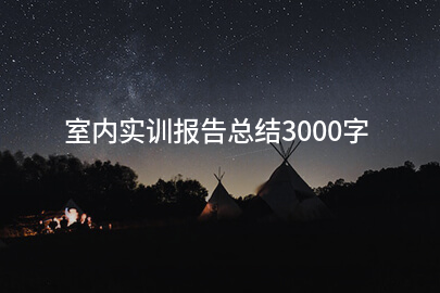 室内实训报告总结3000字