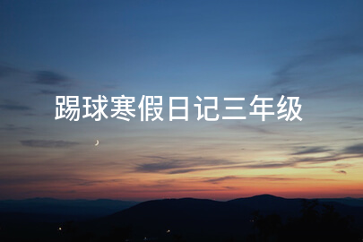 踢球寒假日记三年级