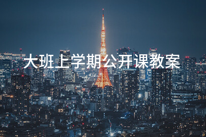 大班上学期公开课教案