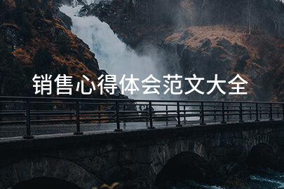 销售心得体会范文大全