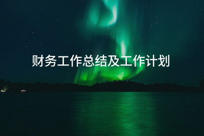 财务工作总结及工作计划