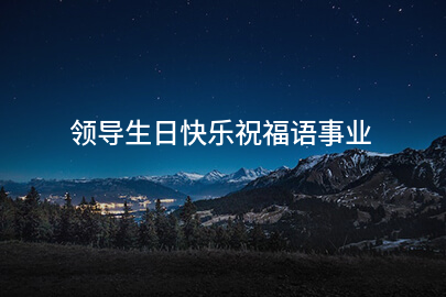 领导生日快乐祝福语事业